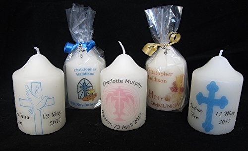personalised christening candles