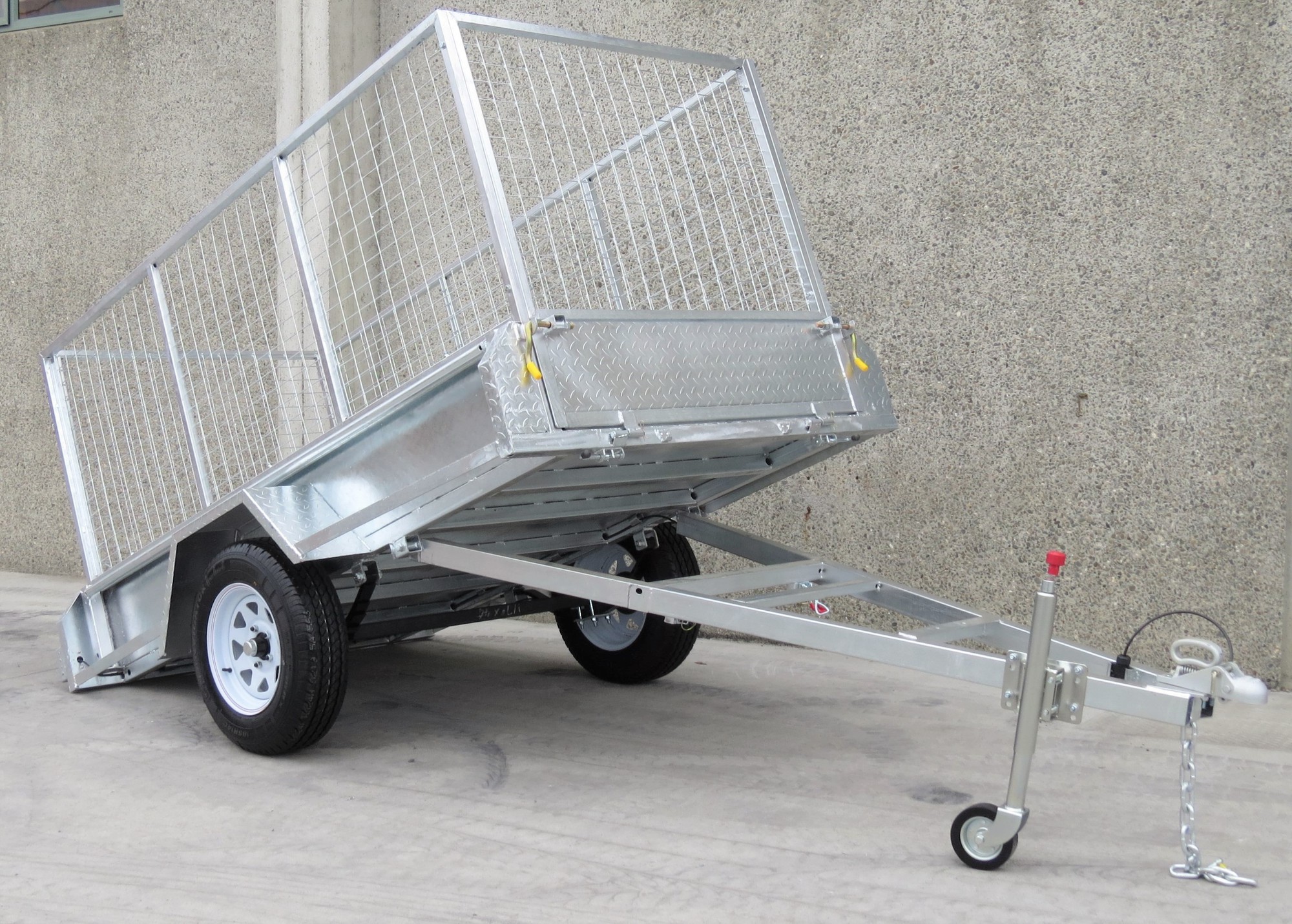 single axle tipping trailer